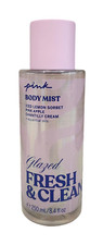 NEW VICTORIA'S SECRET PINK GLAZED FRESH CLEAN FRAGRANCE BODY MIST 8.4 OZ