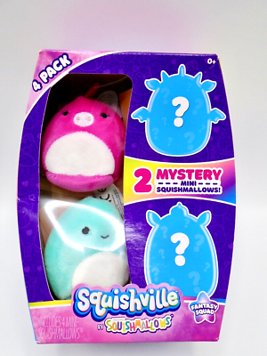 ミニスクイーズ　④ Squishville by Mini Squishmallows Fantasy Squad Colourful Plush 4