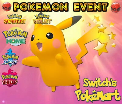 ✨Shiny Pikachu Mystery Gift Event  Untouched💚Home/Scarlet/Violet/Sword/Shield✨