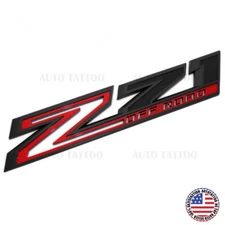 Chevy 19-21 Silverado Z71 Off Road Fender Letter Sport Logo Emblem Badge Black