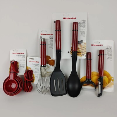 Kitchenaid Measuring Cups / Spoons & Whisk & Peelers & Tool Set HERA Empire Red