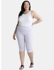 Just my size Women’s Lavender Pull On stretch 2 Pocket capri pants 0X NWT — photo 2