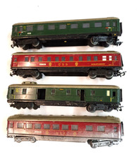 Märklin / Trix Express 4 Wagen Blech DSG Schlaf- u. Speisewagen, Packwg  1:87 H0