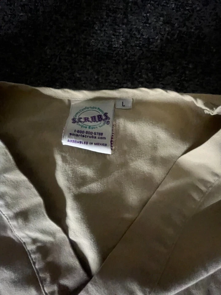 srubs set size large average unisex tan beige khaki workwear nurse ER physican - Image 2 of 4