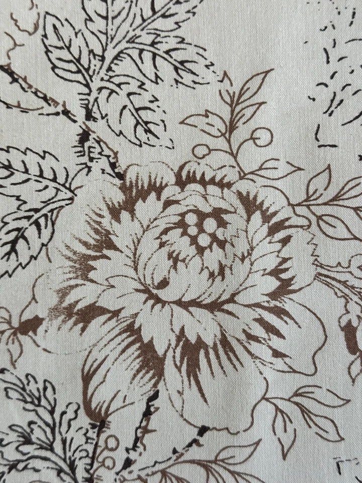 Serigrafía manual Rose Cumming Archive GWENDOLYN - marrón 3 5/8 yardas Foto 2 de 4