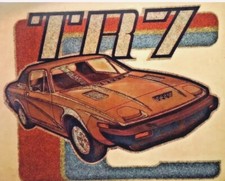 Original Vintage Triumph TR7 Sports Car Glitter Iron On Transfer