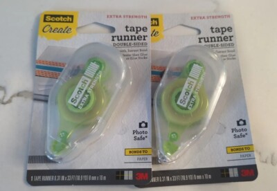 Scotch Tape Runner Extra Strength .31 in x 11 yd (055-ES-CFT) 2 Pack - 66' Tota