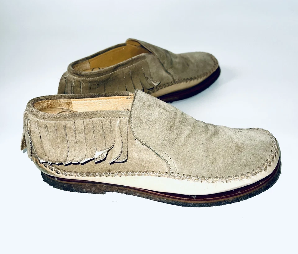 Patrick Cox Wannabe Brown Suede Shoes EU 43.5 UK 10.5 Vintage Tassle Moccasin - Image 4 of 4