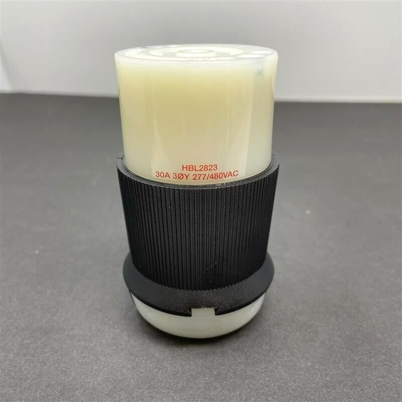 Hubbell HBL2823 Female Connector Body, 30A 3-Phase Wye 277/480V AC ...