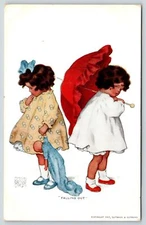 Bessie Collins Pease Gutmann~Falling Out: Lil Girls Backs Turned~Pout~1907 PC