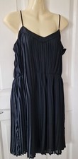 MANGO black sunray pleat dress, BNWT, SIZE 14