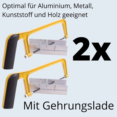 Metallsäge Bügelsäge Eisensäge mit Gehrungslade Sägeblatt Handsäge 150 mm 2er