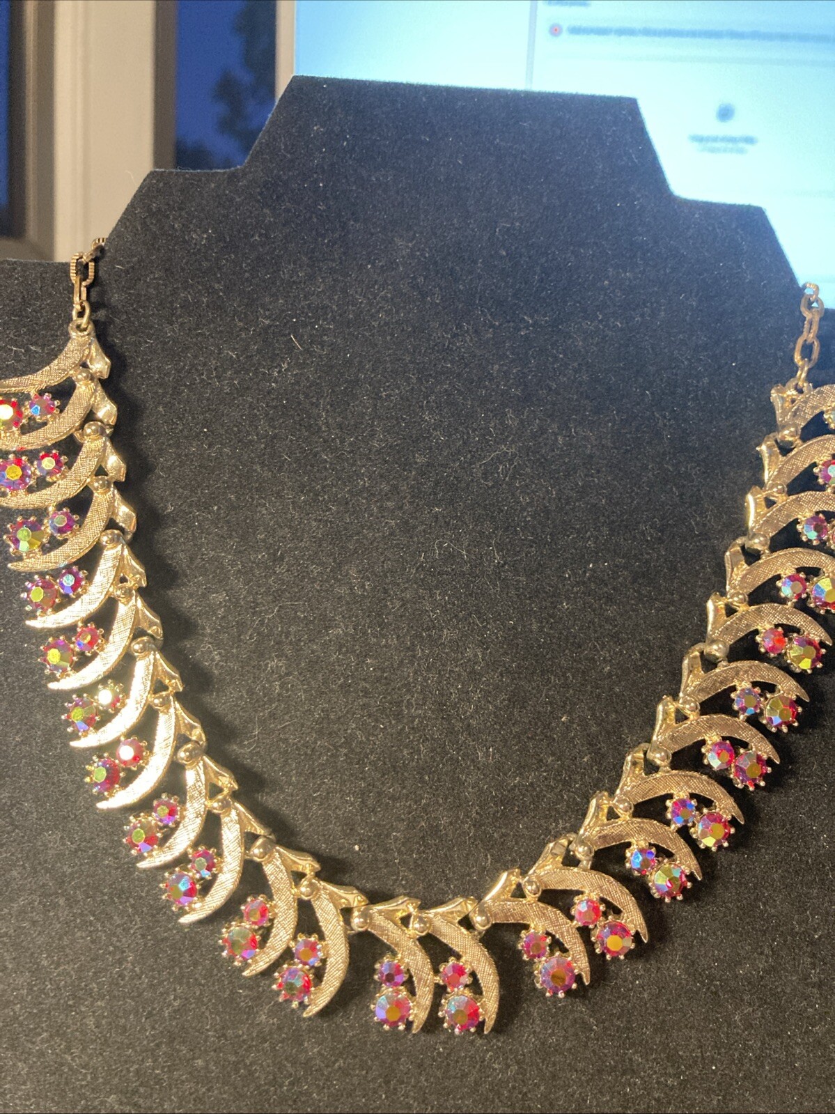 AB Aurora Borealis Ruby Red Rhinestone Crystal Pr… - image 1