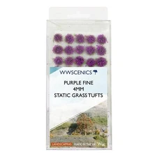 WWS Purple Foliage | Self-Adhesive Static Grass Tufts x 100 | for Model Scenery