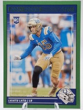 2024 Score Rookies Laiatu Latu RC Rookie Card Green #316. rookie card picture
