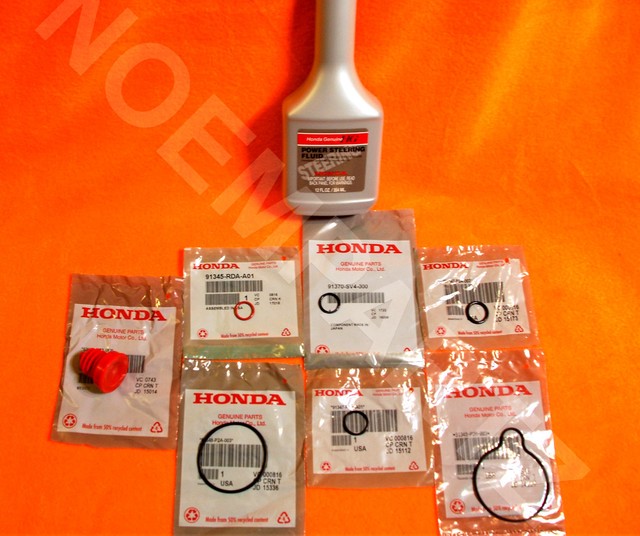 NEW GENUINE HONDA Power Steering Pump Oil ORing Seals & Fluid Reseal 8