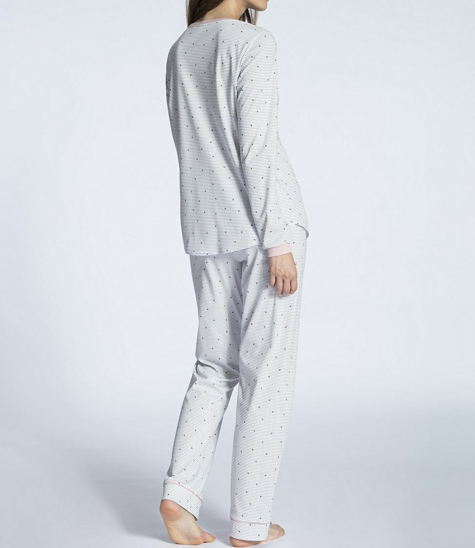 Calida Damen Soft Cotton Pyjama Mit Bündchen Aus Baumwolle