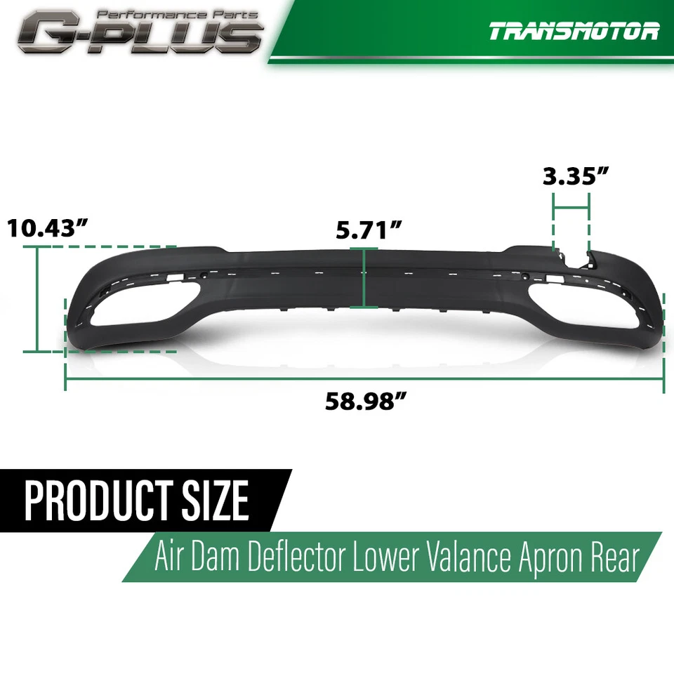 Cenefa inferior trasera apta para Mercedes Benz E350 2014 2015 2016 texturizada Foto 3 de 4