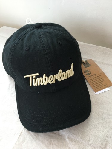 Uomo Nero Timberland Cotone Tela Strapback Berretto Da Baseball Cappello-Taglia  unica-Nuovissimo con etichetta | eBay