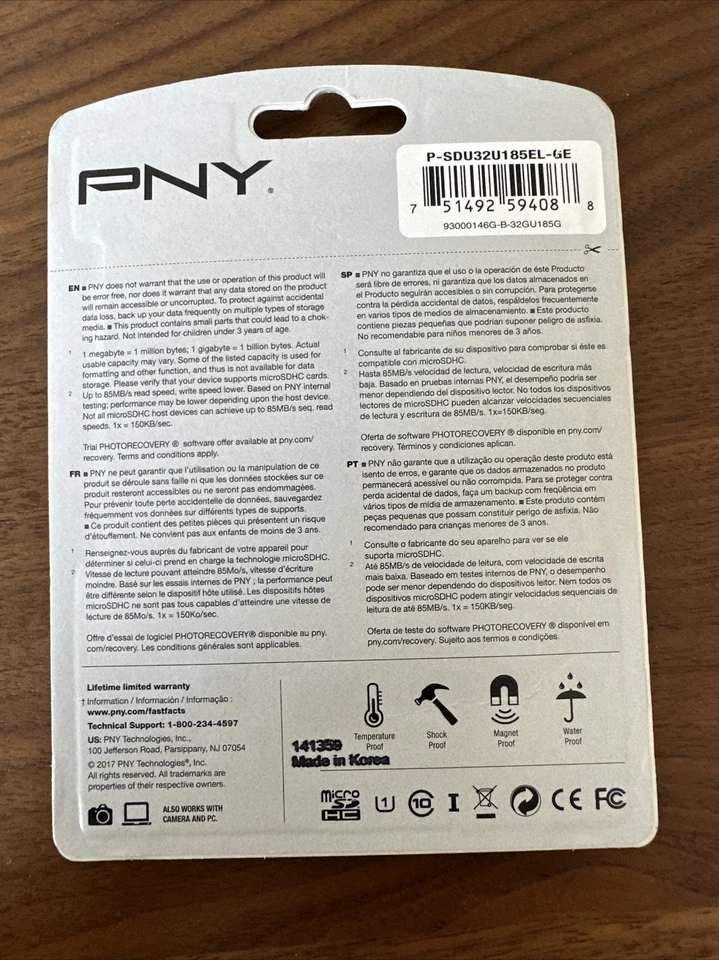 PNY 32GB Elite microSDHC Card Up To 85MB/s P-SDU32U185EL-GE - Image 2 of 2