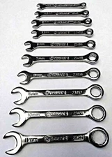 Kobalt 23450-23459 10 Piece Metric Midget Combination Wrench Set USA 4mm-11mm