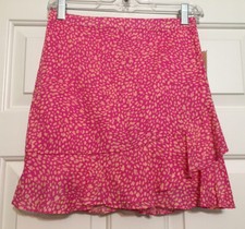 NWT GB girls size L pink peach cotton ruffled skirt