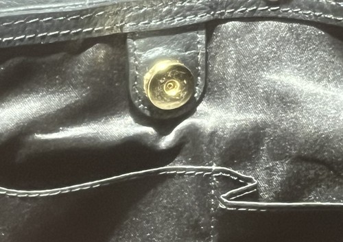 Coach Campbell F24686 Black Leather Hobo Shoulder Bag Purse Brass Buckle Handbag - Picture 5 of 5
