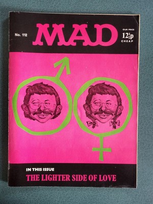 BRITISH-UK MAD  MAGAZINE - #112 - JUL 1971 ~ LIGHTER SIDE OF LOVE COVER ~SCARCE!