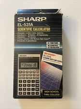 VINTAGE SHARP SCIENTIFIC CALCULATOR EL-531A BOXED WITH INSTRUCTIONS