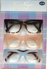 JESSICA SIMPSON 3 PACK SET PREMIUM READING GLASSES READERS 2.50 NEW AUTHENTIC