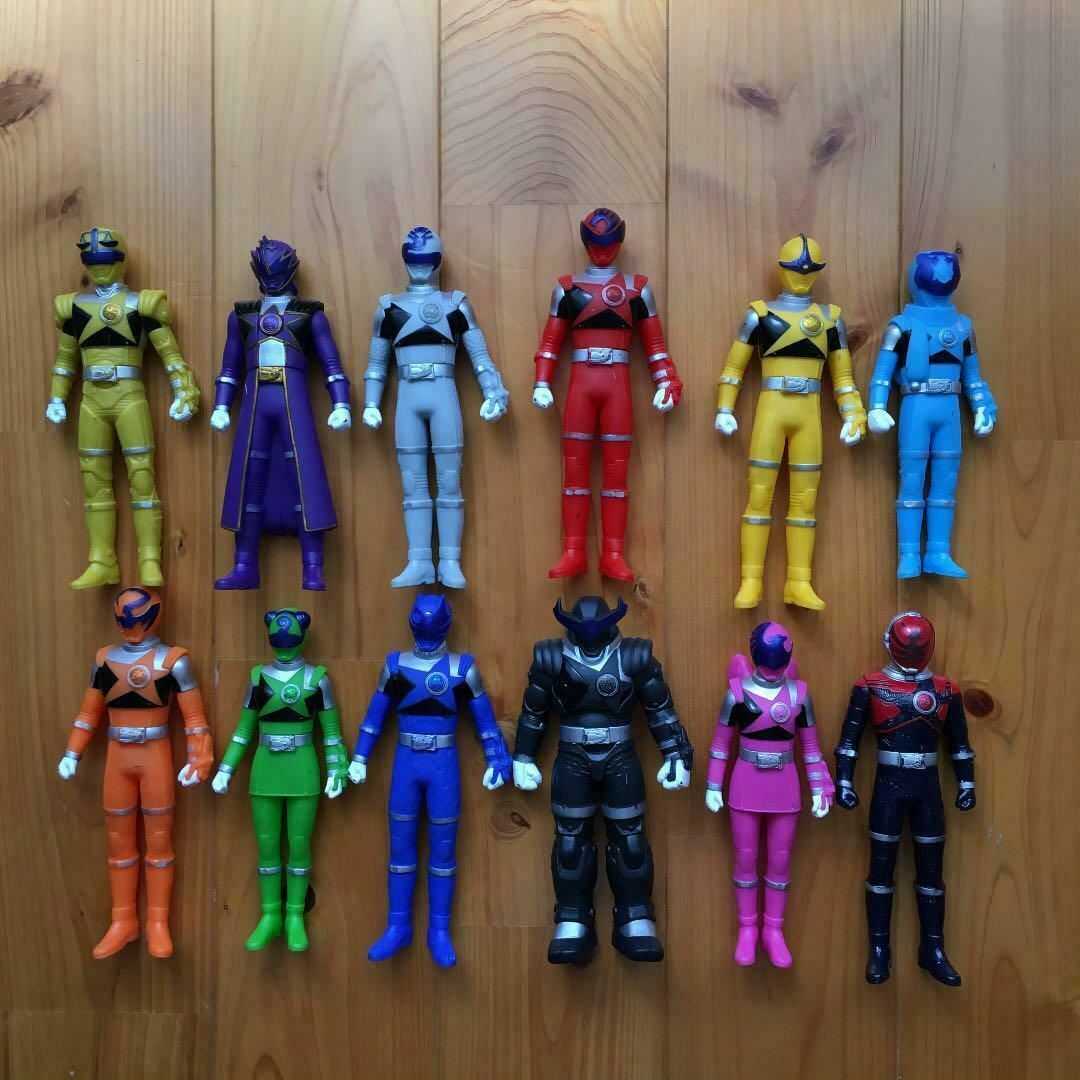 Power Rangers Uchu Sentai Kyuranger Soft Vinyl Figure 12p set 17cm