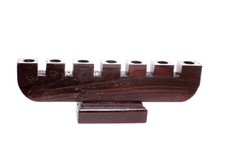 Large Wooden Kinara, Handmade Kwanzaa Candle Holder, African Holiday Decor