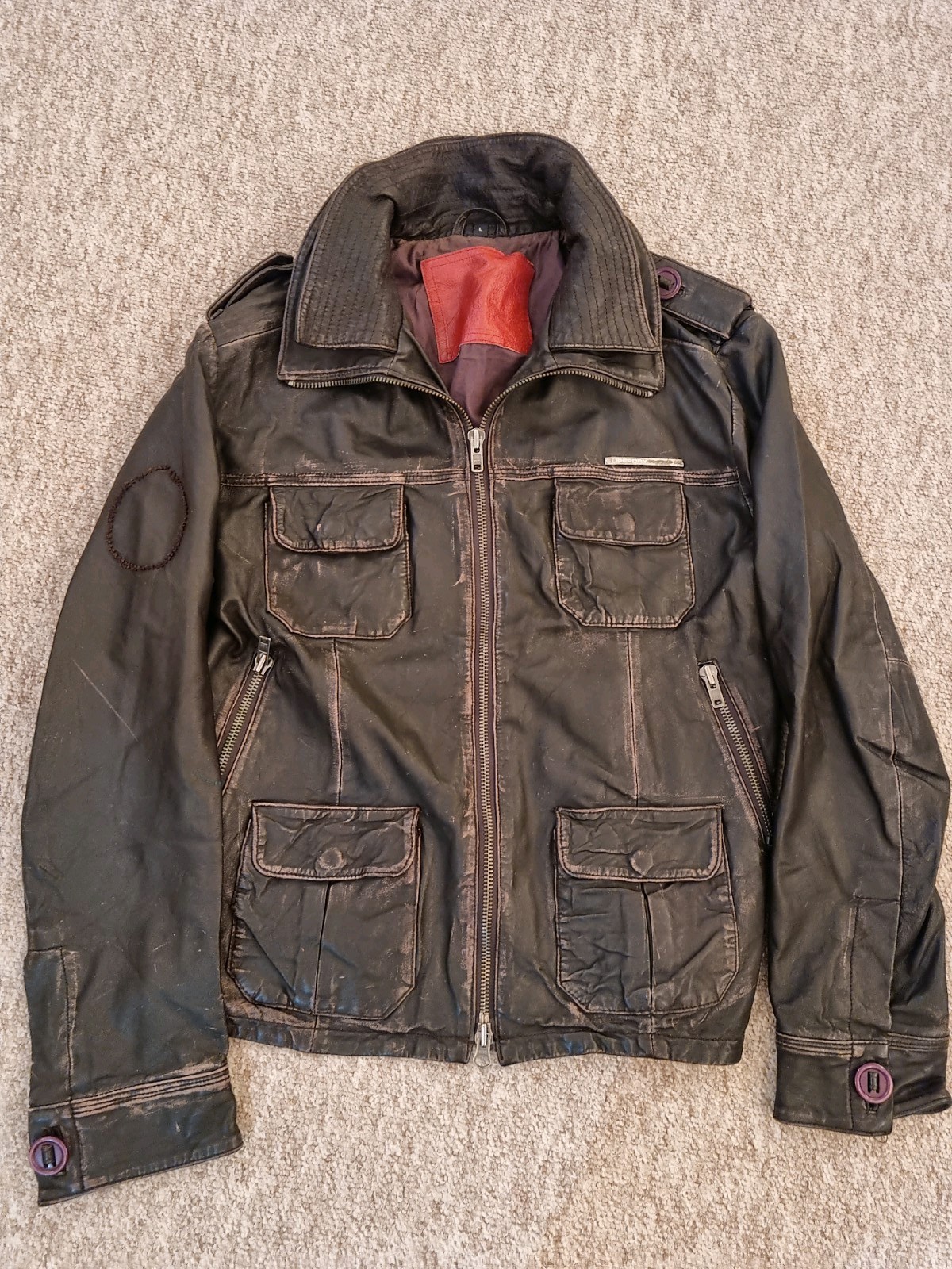Superdry Vintage Leather Jacket Large image 9