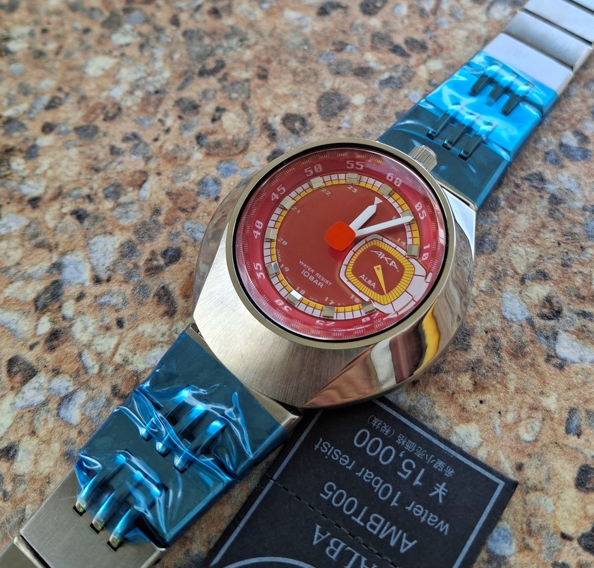 Seiko Alba AKA Quartz March 1997 V707 0A10 Red Dial | eBay