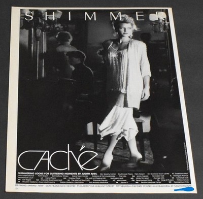 1989 Print Ad Sexy Fashion Long Legs Lady Heels Blonde Cache Dress Smooth Art LP