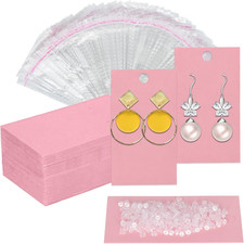 Earring Display Cards with 100Pcs Earring Holder Cards, 100 Pairs Clear Earring