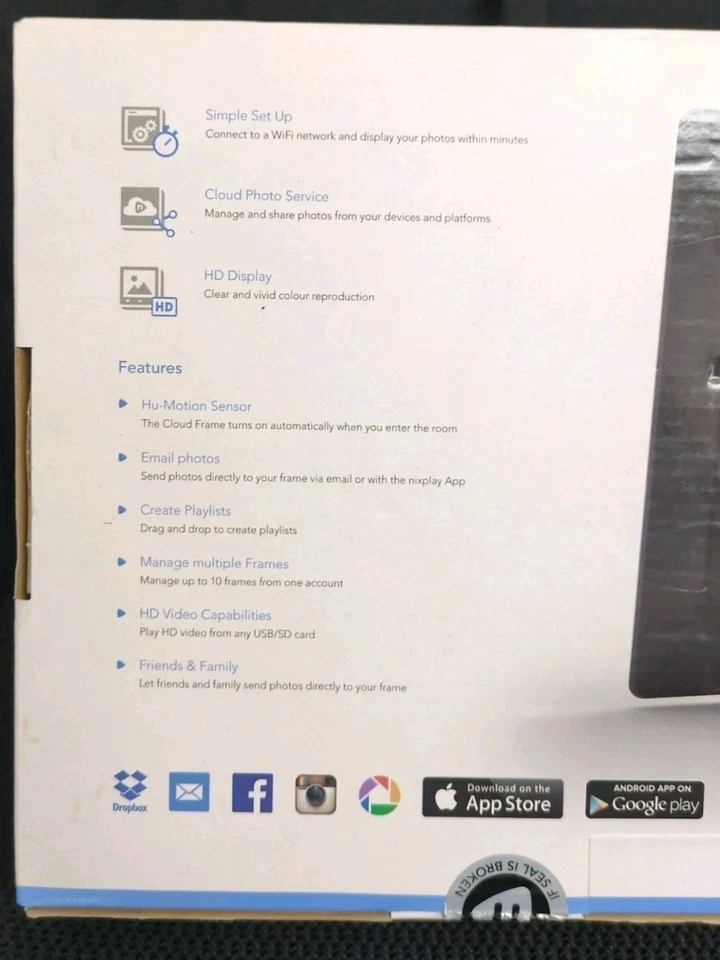 Nixplay W08C 8 inch Wi-fi Cloud Digital Photo Frame with Hi-Res Display - Image 4 of 4