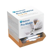 Medicom 30030 Pro-Matrix Band Wide 6mm Contoured 50/Pk Orange