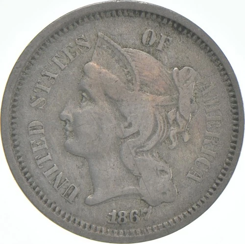 1867-P Three Cent Silver — photo from the most recent tracked eBay sale