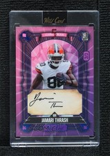 2024 Wild 5 Card Draw Purple/Pink Blue Foil 3/3 Jamari Thrash Rookie Auto RC 7m3. rookie card picture