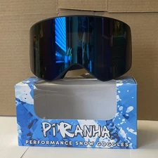 Piranha Multi Color Tint Dual Lens Performance Snow Goggles *Black Frame*