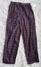 Boys Calvin Klein Soft Winter Pajama Pants Kids SZ 10/12 Black and Red Plaid