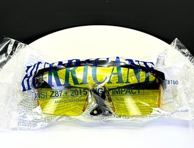 HURRICANE 99-T8100 SAFETY GLASSES ANSI Z87+20I5 HIGH IMPACT Anti-Scratch