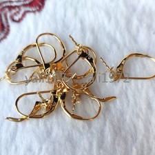 14K Gold Lever Back Ear Wire Open Loop Earring Finding Jewelry Accessories