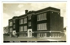 Gillett Wisconsin High School Real Photo Postcard 1945