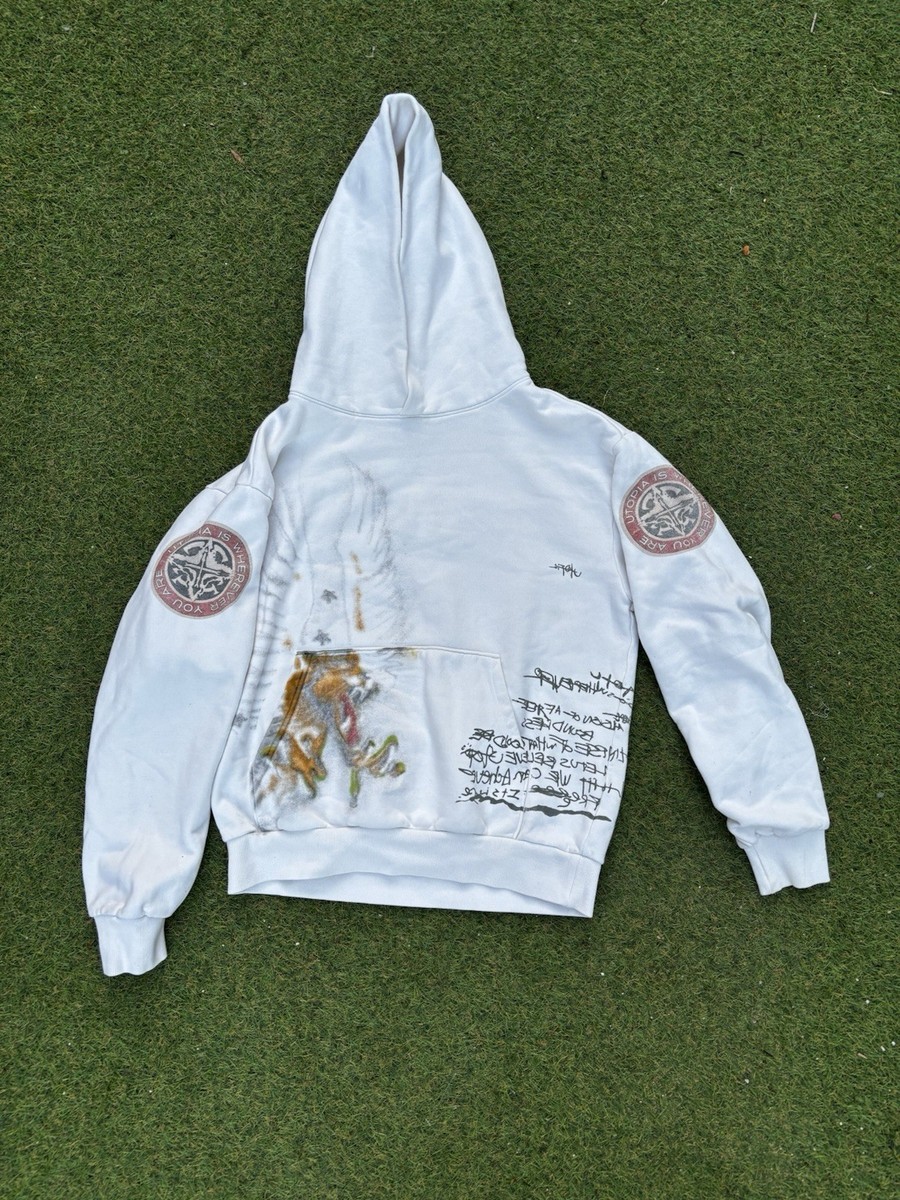 Travis Scott Tour 23 UTOPIA Circus Maximus Hoodie Men Medium White