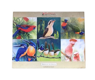 Maxwell & Williams Birds of Australia 6 x Tischsets mit Korkrücken Katherine Castle