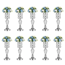 Silver Flower Vases for Centerpieces: 10 Pcs 19.7" Tall Vases for Centerpiece...