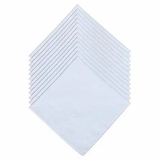 12PCS Handkerchiefs Polyester Classic Hankies Large Men Hankerchief Hanky Pocket