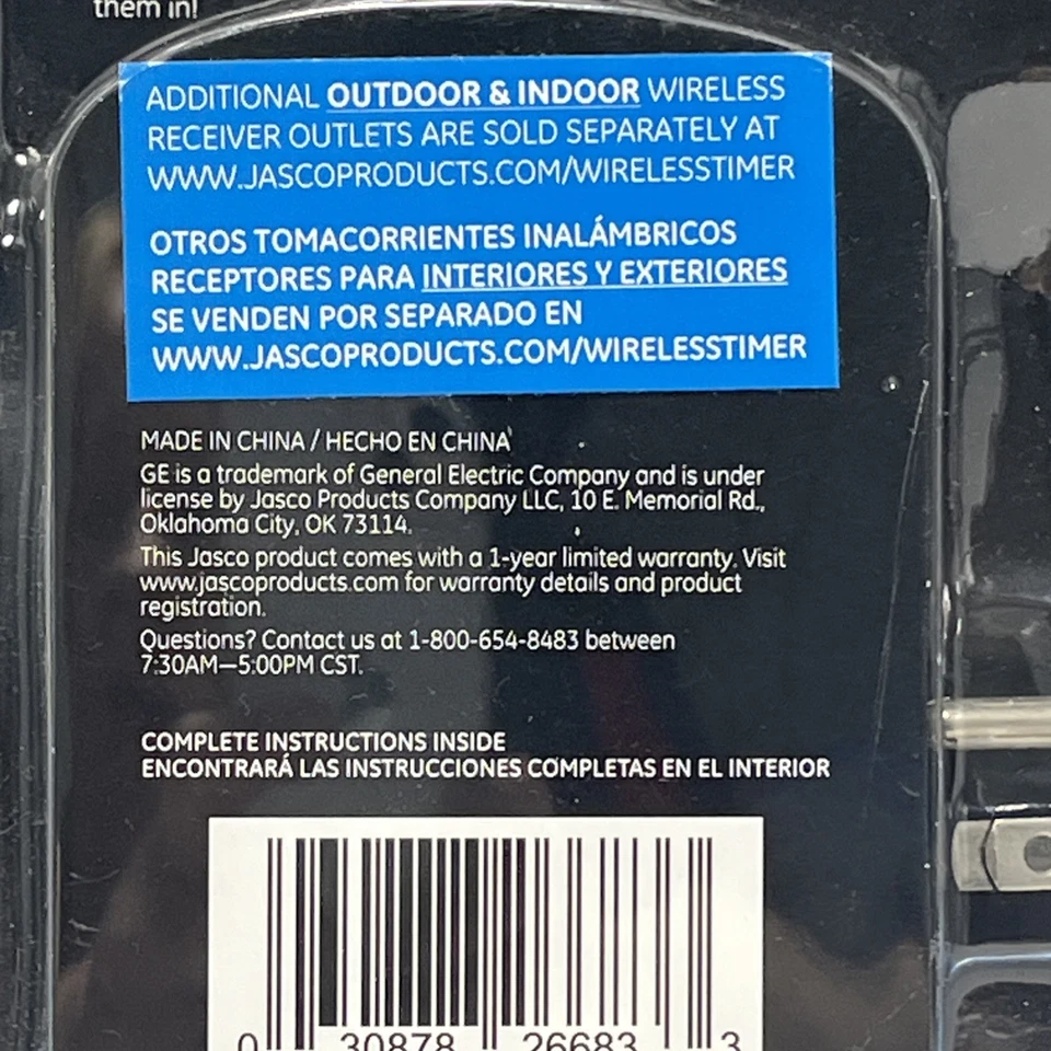 GE Sunsmart Indoor/Outdoor Wireless Timer System - New In Sealed Box - Image 4 of 4